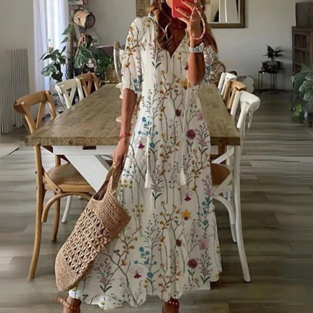  Alyanna | Flattering Floral Print Maxi Dress-6