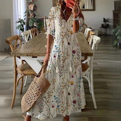  Alyanna | Flattering Floral Print Maxi Dress-6