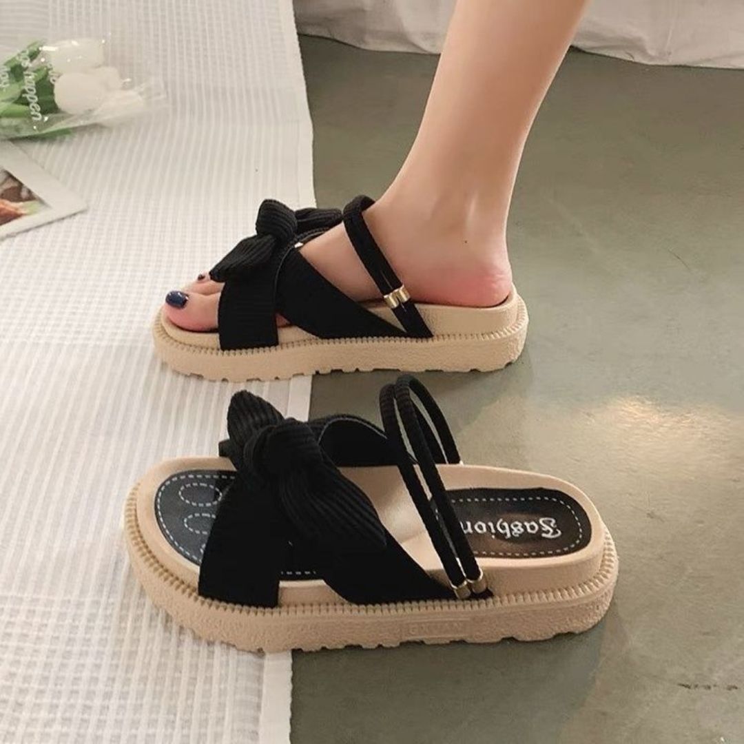 CLAIRE | Fairy Style Bow Platform Sandals-3