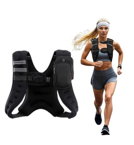 Gilet lesté ajustable avec bandes réfléchissantes