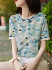  ELIZABETH | Stylish Contrast Printed Shirt-4