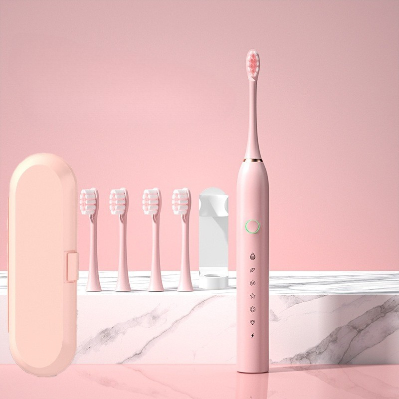 Variant image for X2 pink with 4 brush heads [new model] + travel box + stand