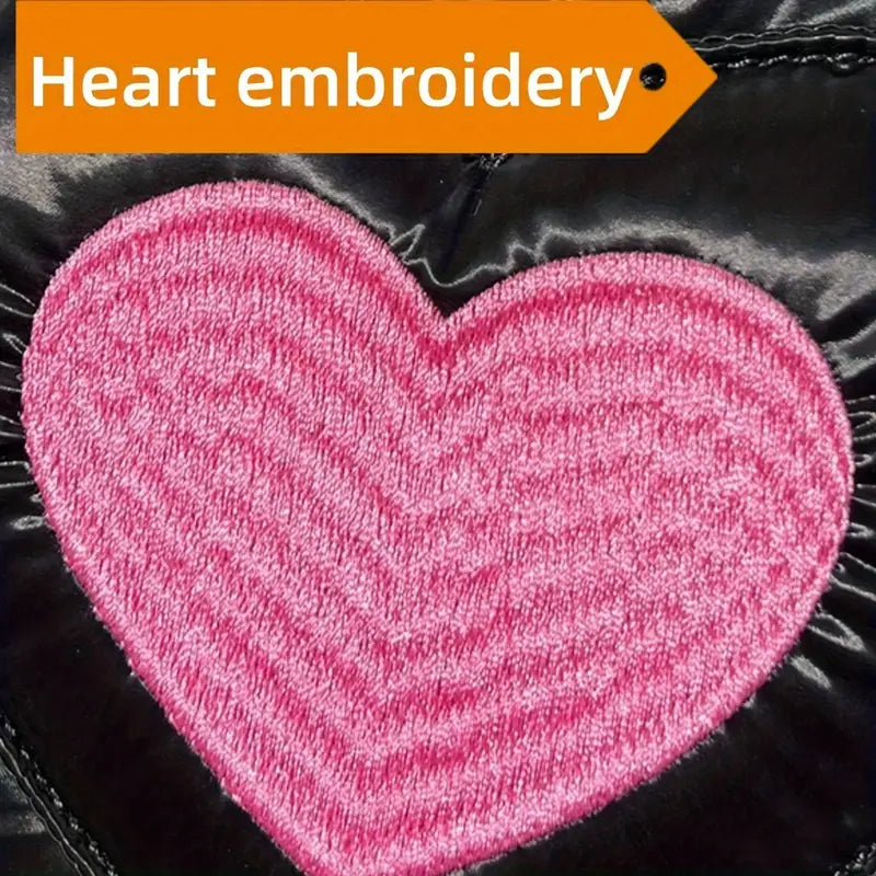 Etta | Heart Embroidery Travel Cosmetic Makeup Toiletry Bag 6