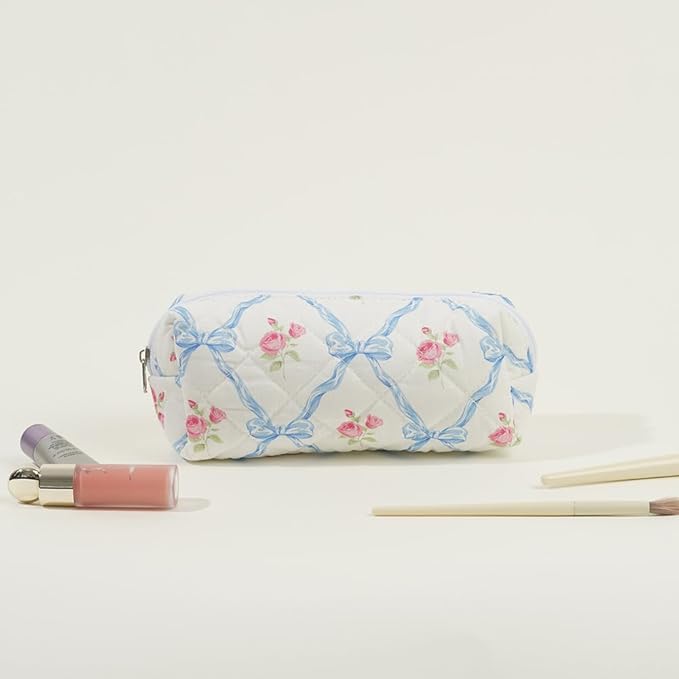 Elisse | Elegant Padded Makeup Bag Set with Floral Design 6