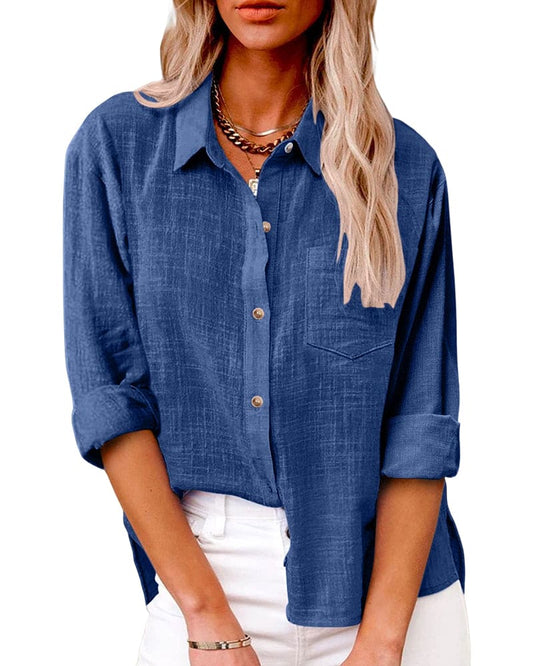  ELLIE | Functional Long Sleeve Blouse-1
