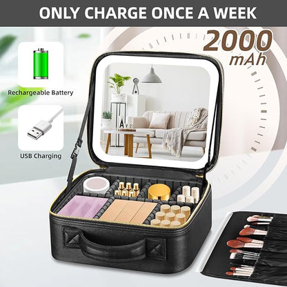 Pearls | Stylish & Portable LED Light Mirror Cosmetic Case 5