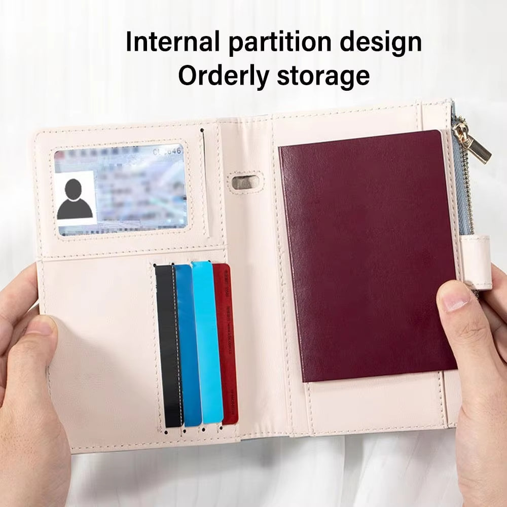 Tallulah | Light Faux Leather Passport Holder Travel Wallet 3