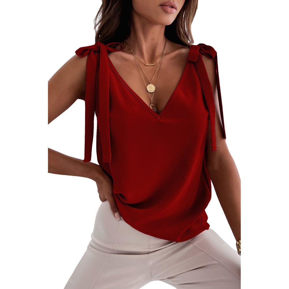 Camisole avec nœud en satin - Pièce de superposition professionnelle