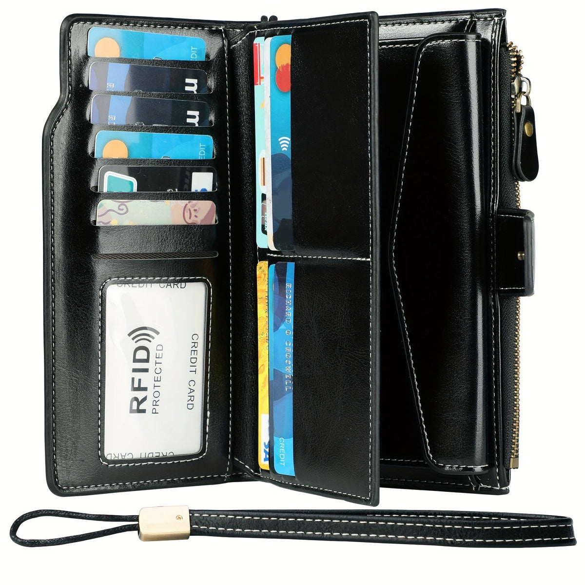 RFID-Secure Travel Wallet | Multi-Pocket Vintage Clutch 6