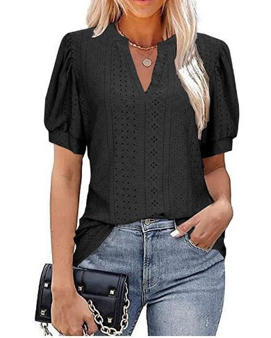  LESLEY | Elegant Top Short Sleeved Women-4