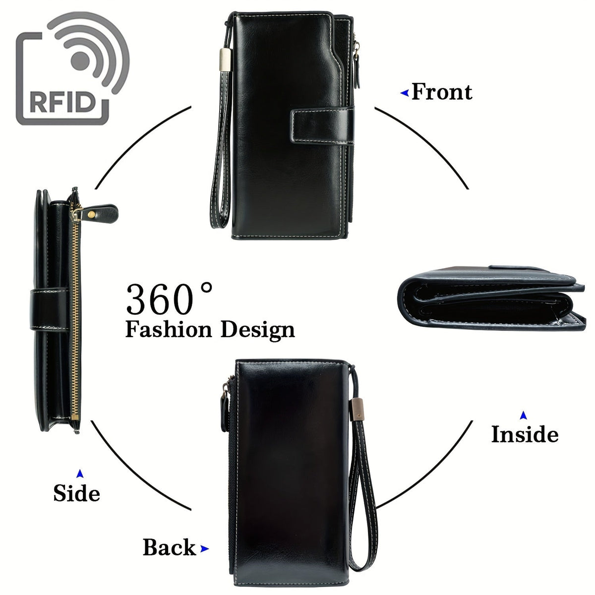 Dulce | RFID-Safe Travel Bag | Multi-Compartment Vintage Clutch 3