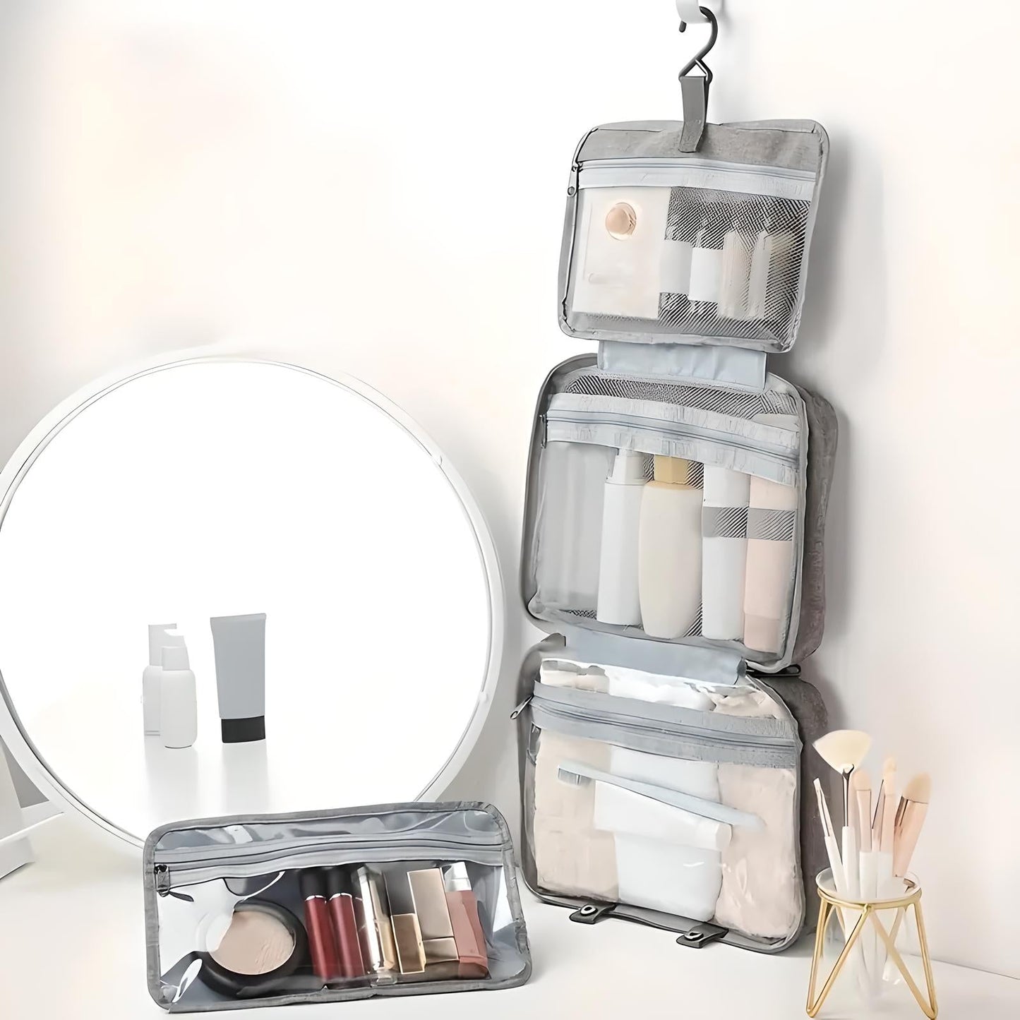 Sam | Compact & Spacious Travel Toilet Organizer with Multiple Compartments 6