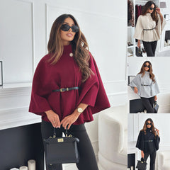 CÉLINE - High Society Belted Cape Poncho