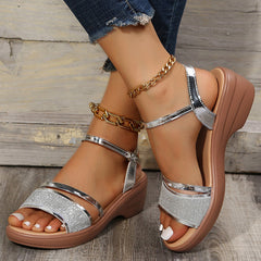 ROSA | Silver Women's Sandals-4