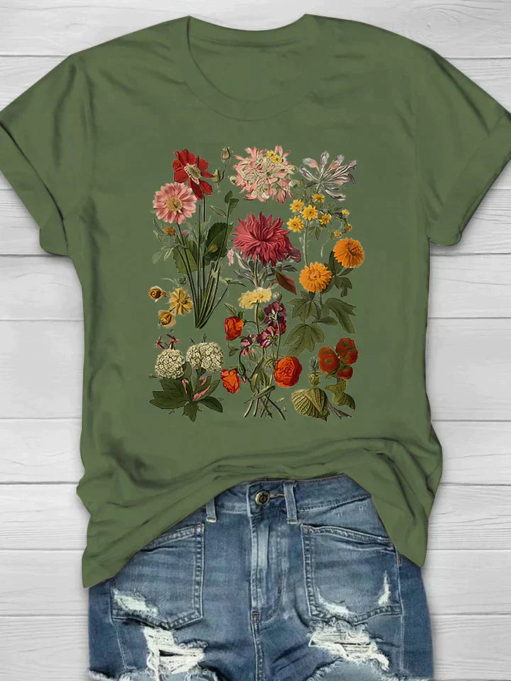  LUELLA | Retro Floral Print T-Shirt-6