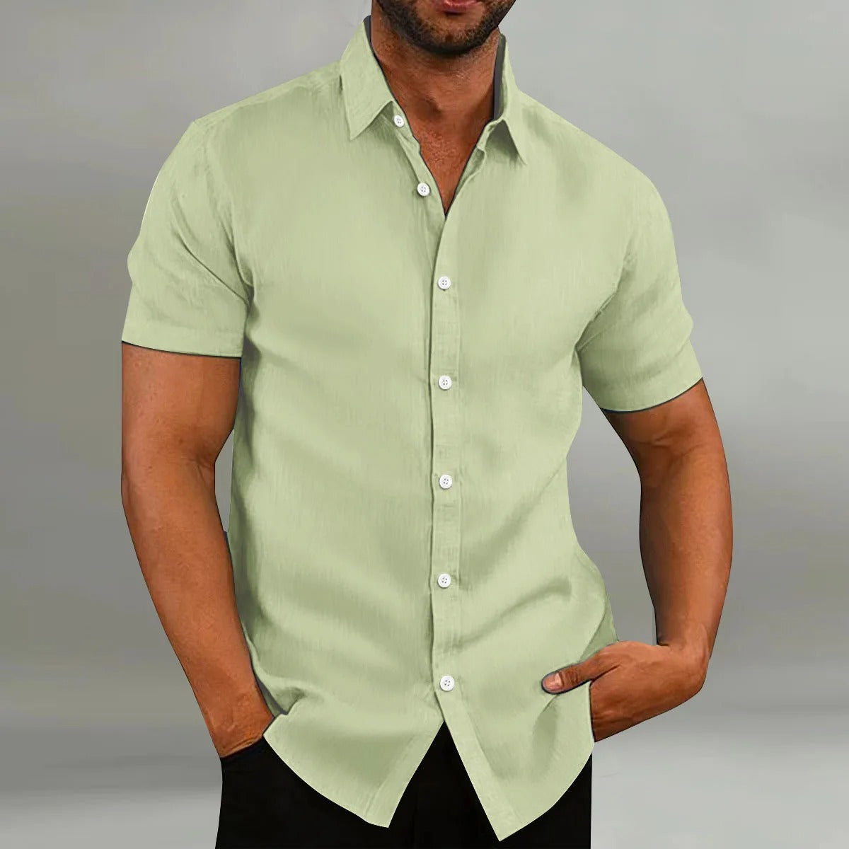 JADEN | Short Sleeve Shirt with Collar-5