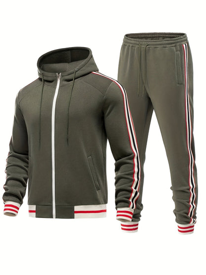 JUDE | Stylish 2-Piece Striped Tracksuit Ensemble-5
