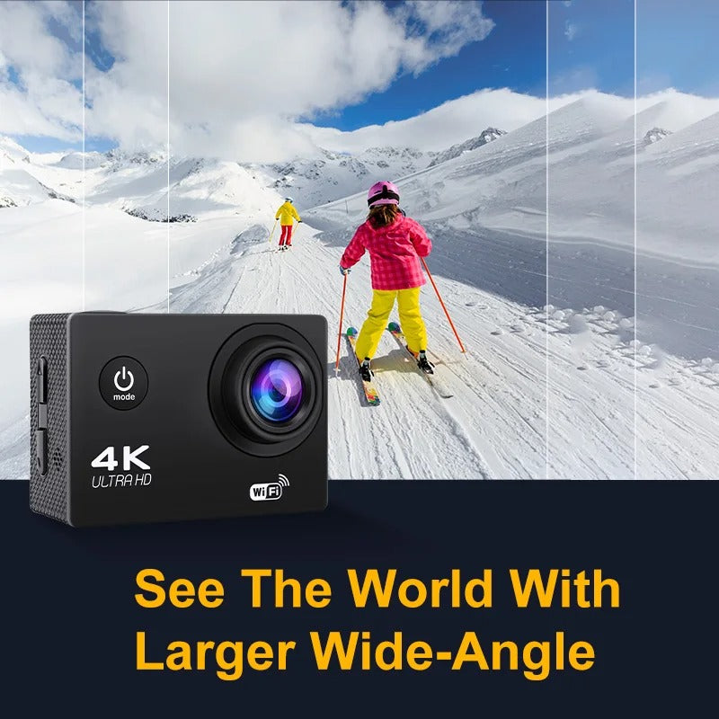 4K Ultra HD Sport Pro Camera - Wifi Enabled and Waterproof for Vlogging and Outdoor Sports 5