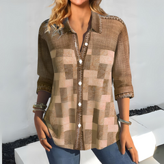  PENELOPE | Stylish Checked Women's Top-1