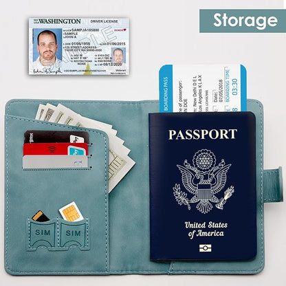 Vada | Theft-proof waterproof PU leather passport holder wallet 6