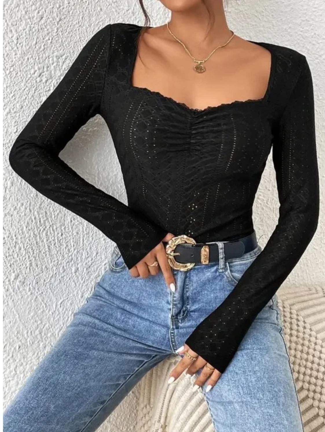  JACKY | Embroidered Long Sleeve Shirt-3
