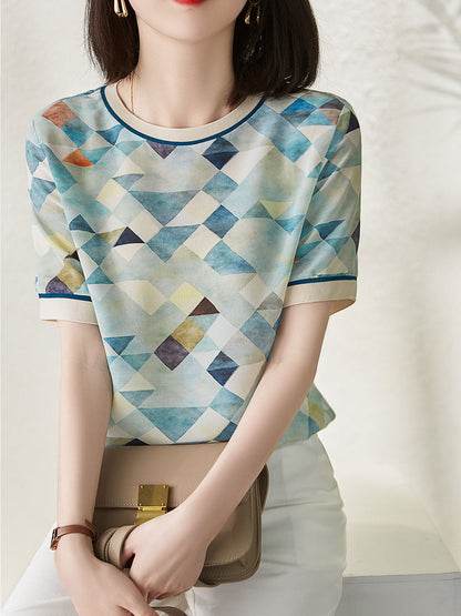  ELIZABETH | Stylish Contrast Printed Shirt-3