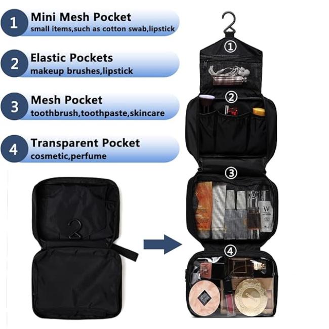 Marianna | Waterproof Large Hanging Cosmetic Travel Bag 5