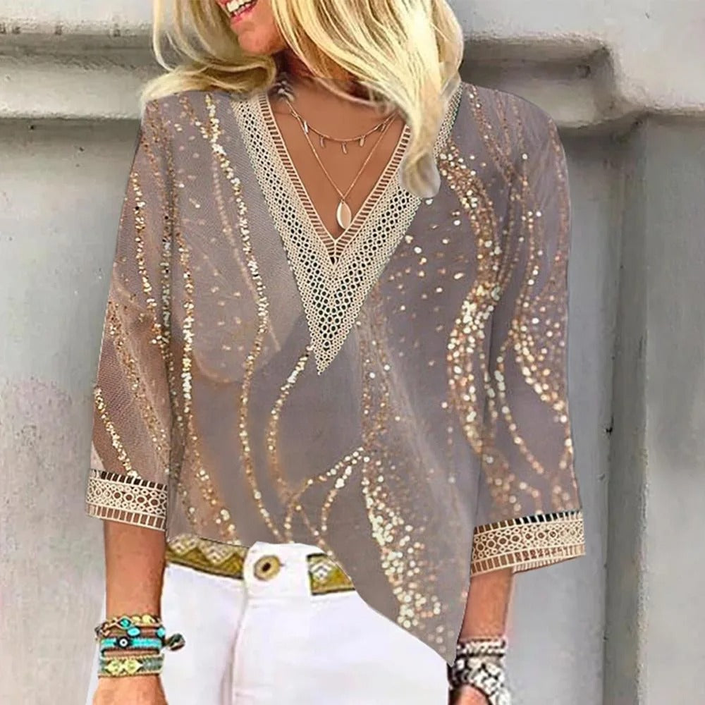  WILLOW | Summer Blouse V Neck-2