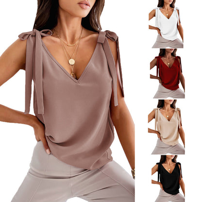 Camisole avec nœud en satin - Pièce de superposition professionnelle