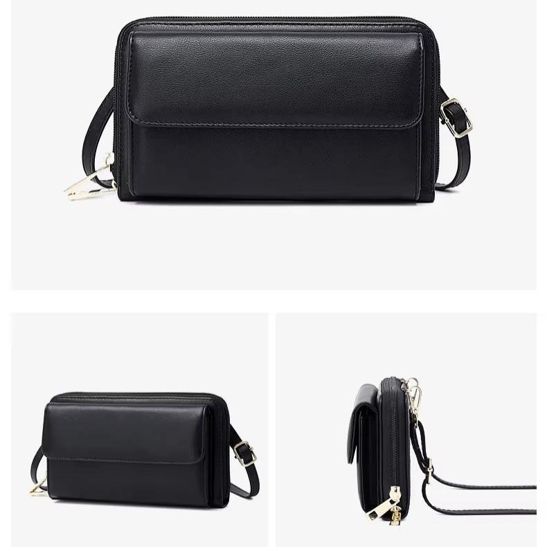 Celia | RFID-blocking Touchscreen Crossbody Passport Holder Travel Wallet 3