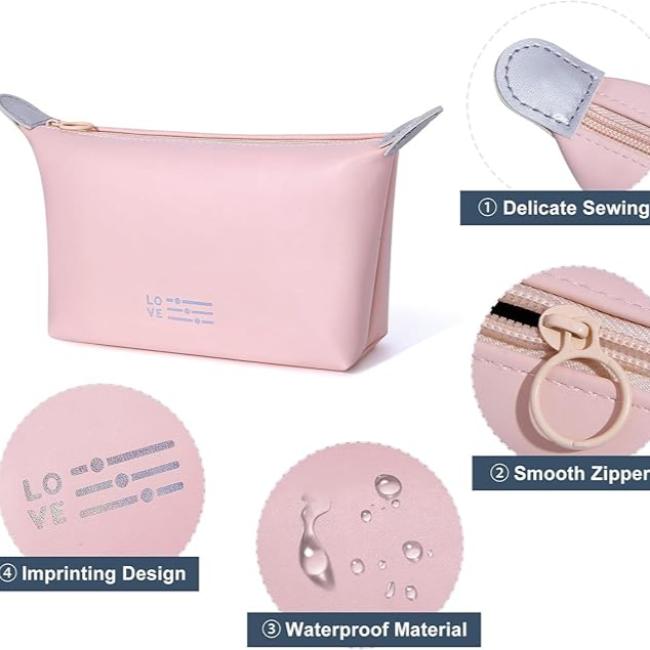 Emmeline | Solid Color Large Capacity Cosmetic Bag 4