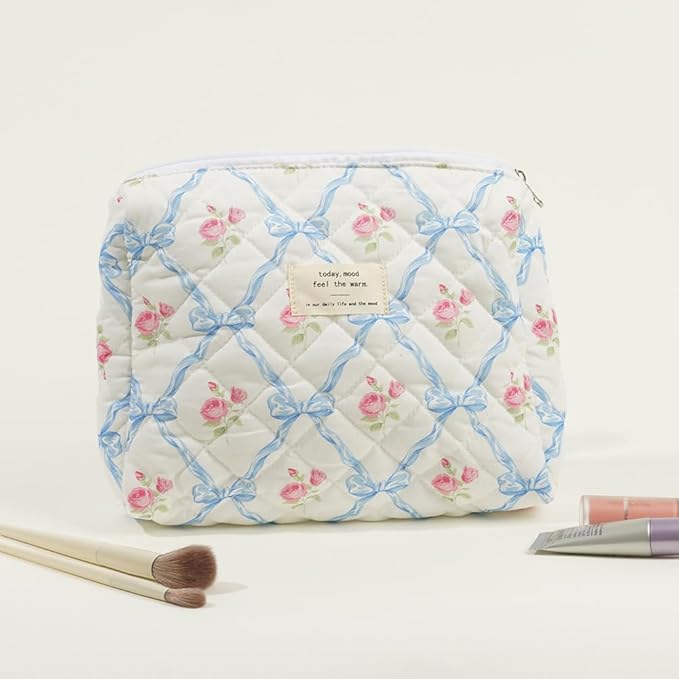 Elisse | Elegant Padded Makeup Bag Set with Floral Design 5
