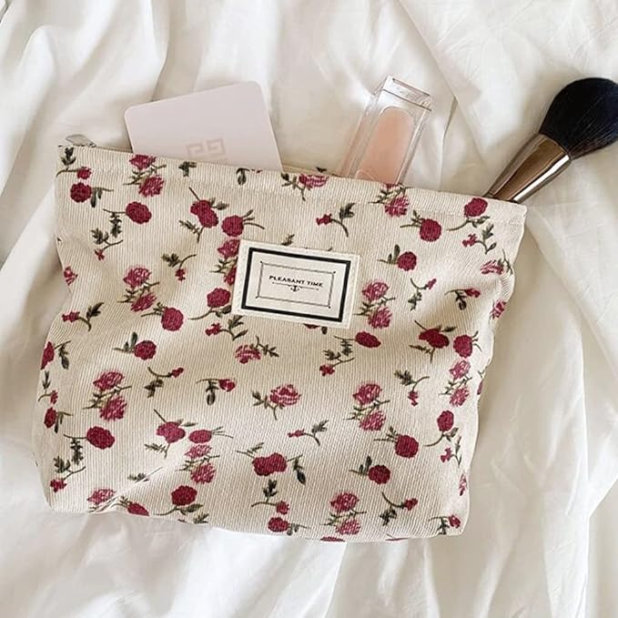 Jaycee | Elegant Rose Makeup Bag with Large Capacity 6