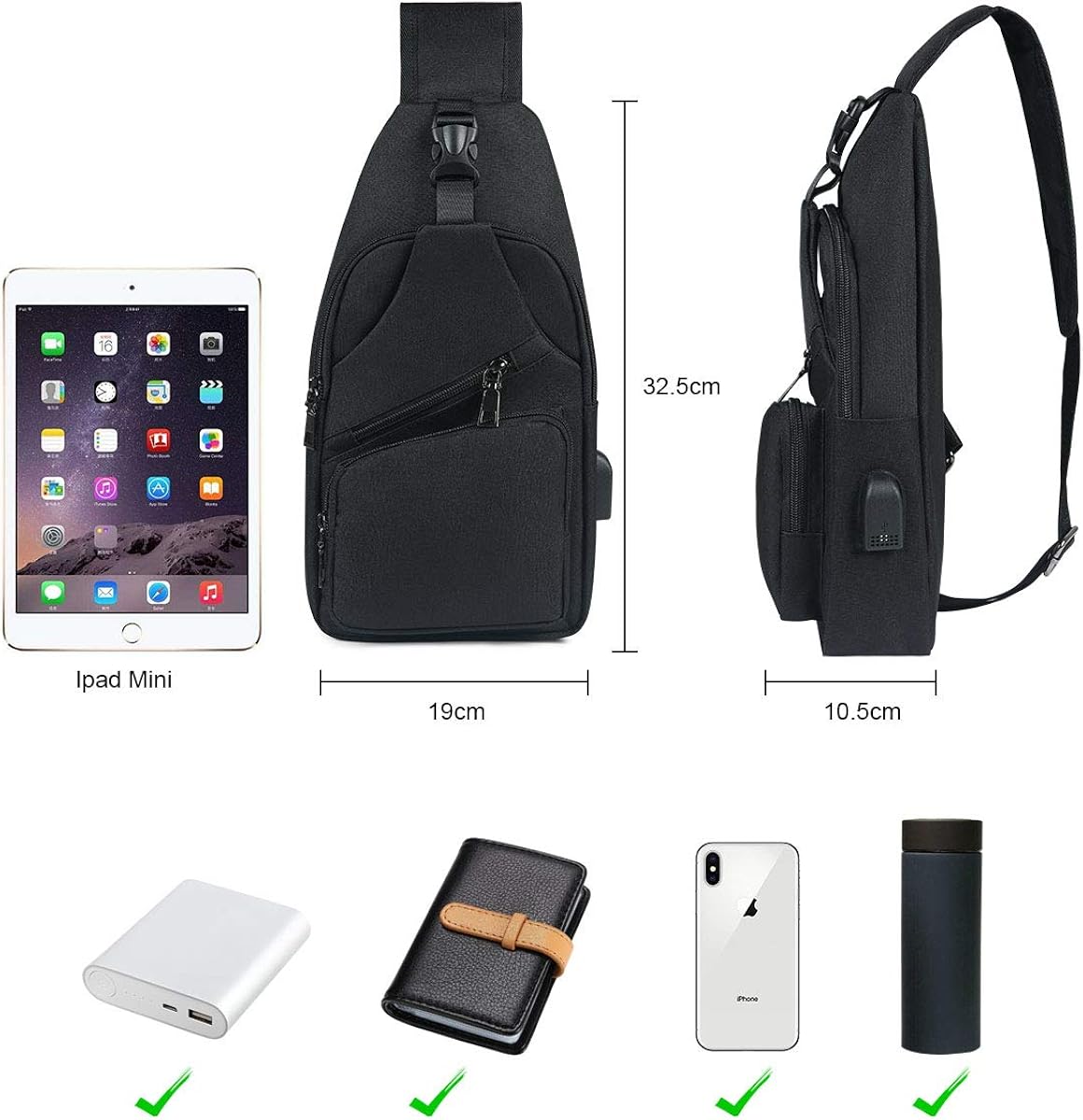 Handy | Stylish Anti-Theft Crossbody Bag with Built-in Charging Port 4