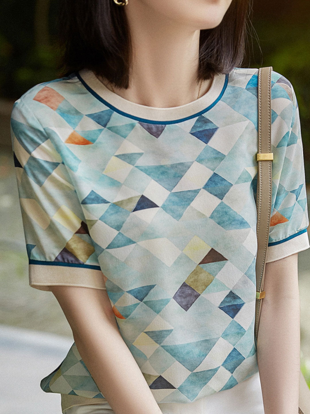  ELIZABETH | Stylish Contrast Printed Shirt-2