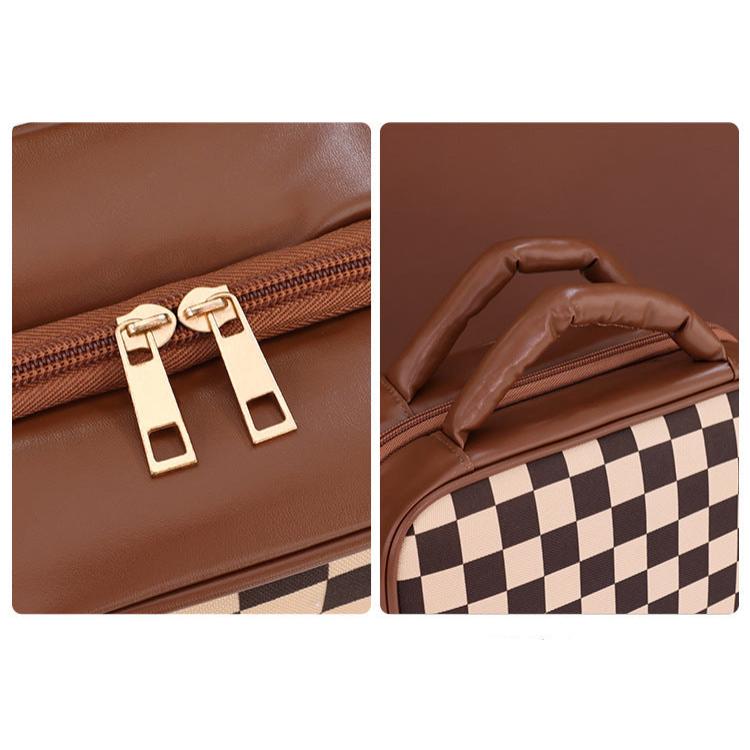 Sophia | Luxury Checked Spacious Cosmetic Organizer 5