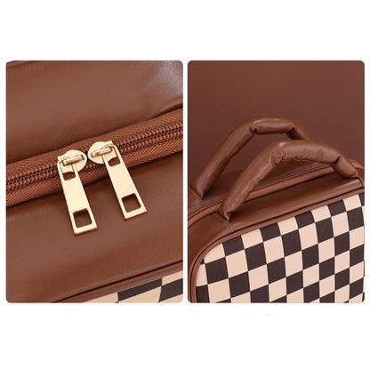 Sophia | Luxury Checked Spacious Cosmetic Organizer 5