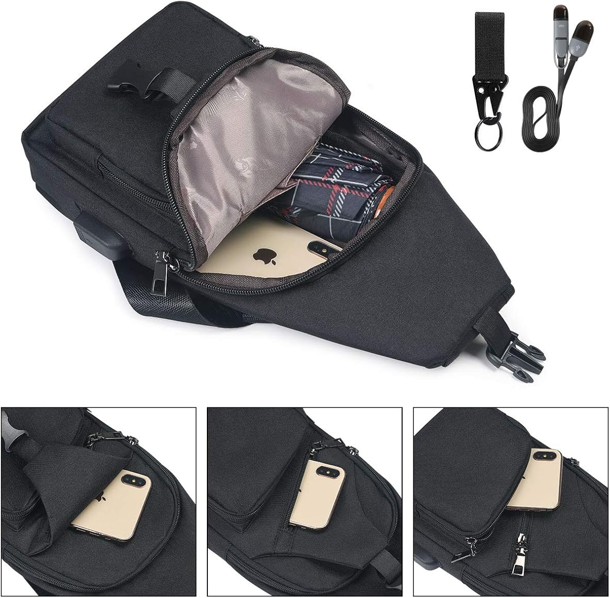 Handy | Stylish Anti-Theft Crossbody Bag with Built-in Charging Port 2