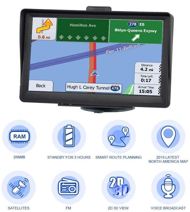 7" GPS Navigation System – 2025 Upgraded Sat Nav for Cars & Trucks 2