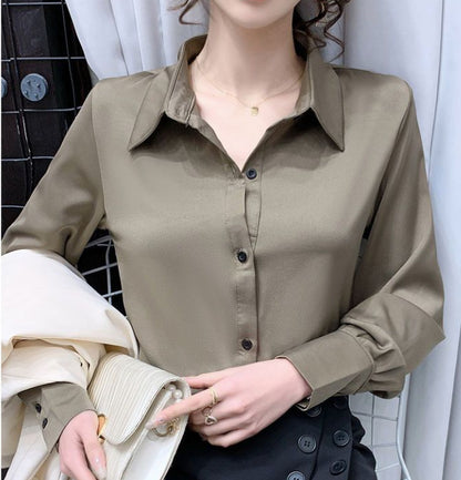 Blouse en soie mélangée haut de gamme - Collection Executive Luxury