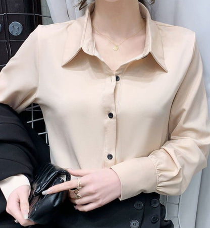 Blouse en soie mélangée haut de gamme - Collection Executive Luxury