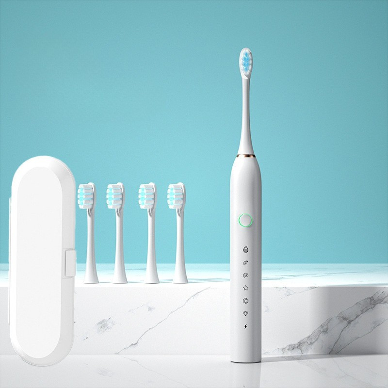 Variant image for X2 White with 4 Brush Heads [New] + Travel Case