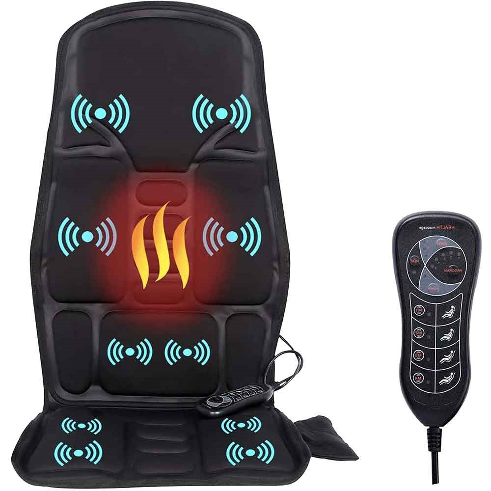 8 Mode Massage Chair Pad With Heated Back Neck Cushion For Car & Home 7