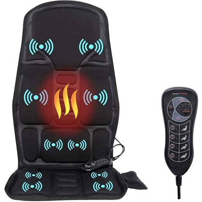 8 Mode Massage Chair Pad With Heated Back Neck Cushion For Car & Home 7