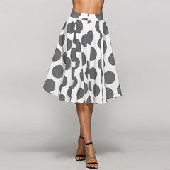Polka Dot Midi Circle Skirt