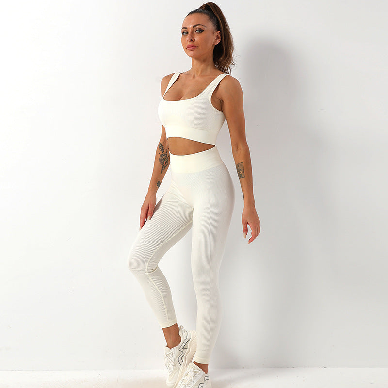 Ensemble Sport Sans Couture 2 Pièces - Brassière et Legging Haute Performance