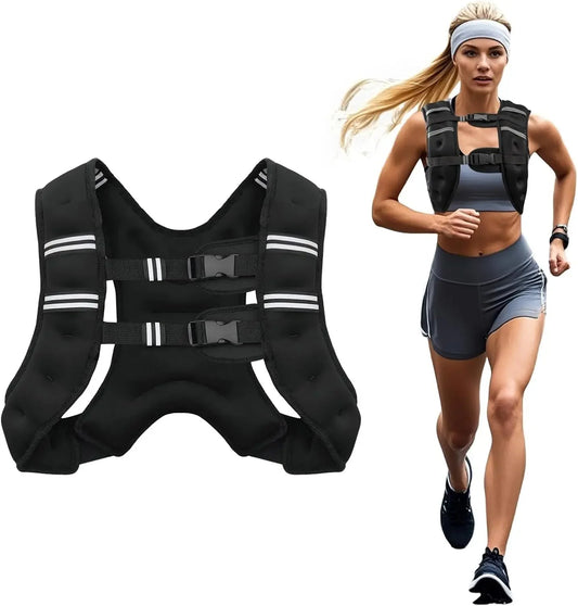 Adjustable Weighted Vest with Reflective Stripes 0