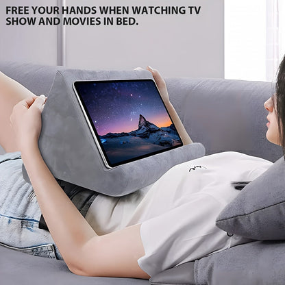 Adjustable tablet handler with soft fabric design for iPad and tablets - perfect for reading and filming 2