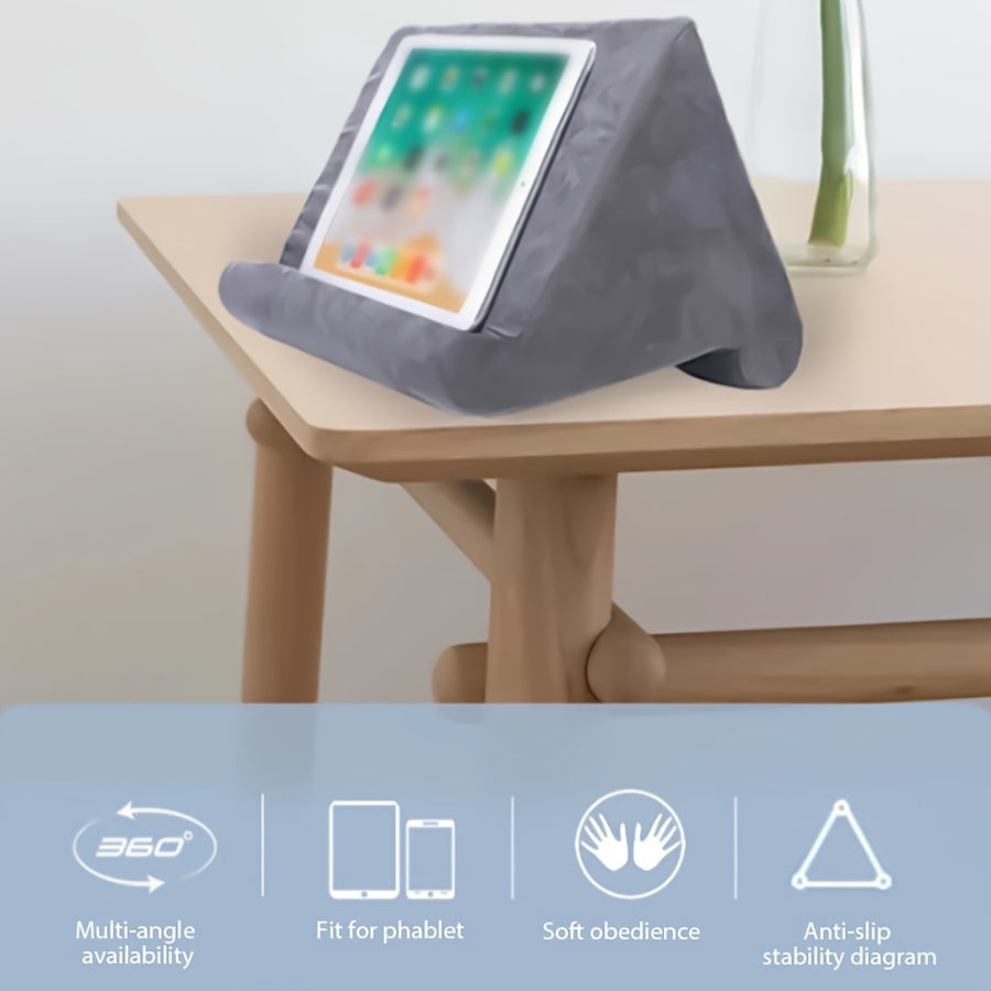 Adjustable tablet handler with soft fabric design for iPad and tablets - perfect for reading and filming 4