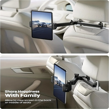 Adjustable tablet holder for the car transfer - fits 5 to 14 devices, secure and versatile tablet stand for the trip 4